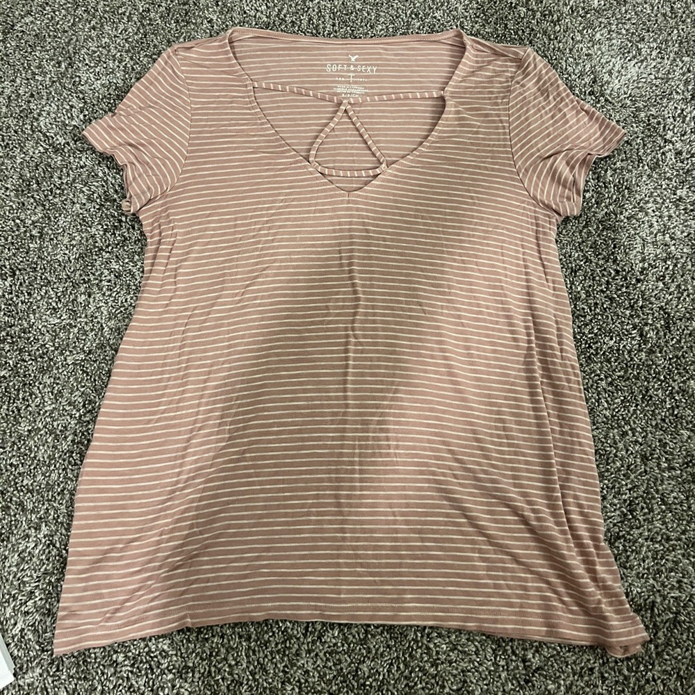 3/$12 American Eagle Outfitters Soft & Sexy Striped Shirt
